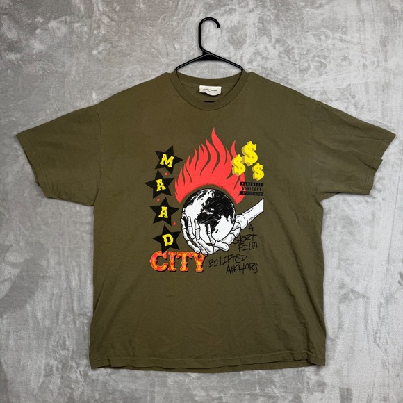 Other - Lifted Anchors MAAD City Graphic T-Shirt Olive Green Nobody Pray For Me XL Mens